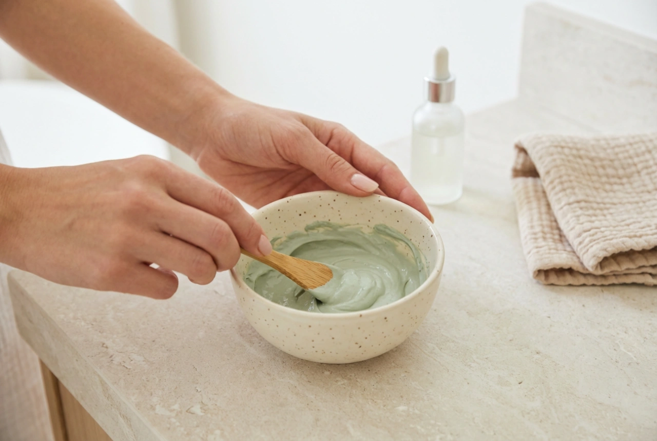 Maska glinkowa na twarz: rozrabianie, aplikacja i zmywanie bez przesuszenia