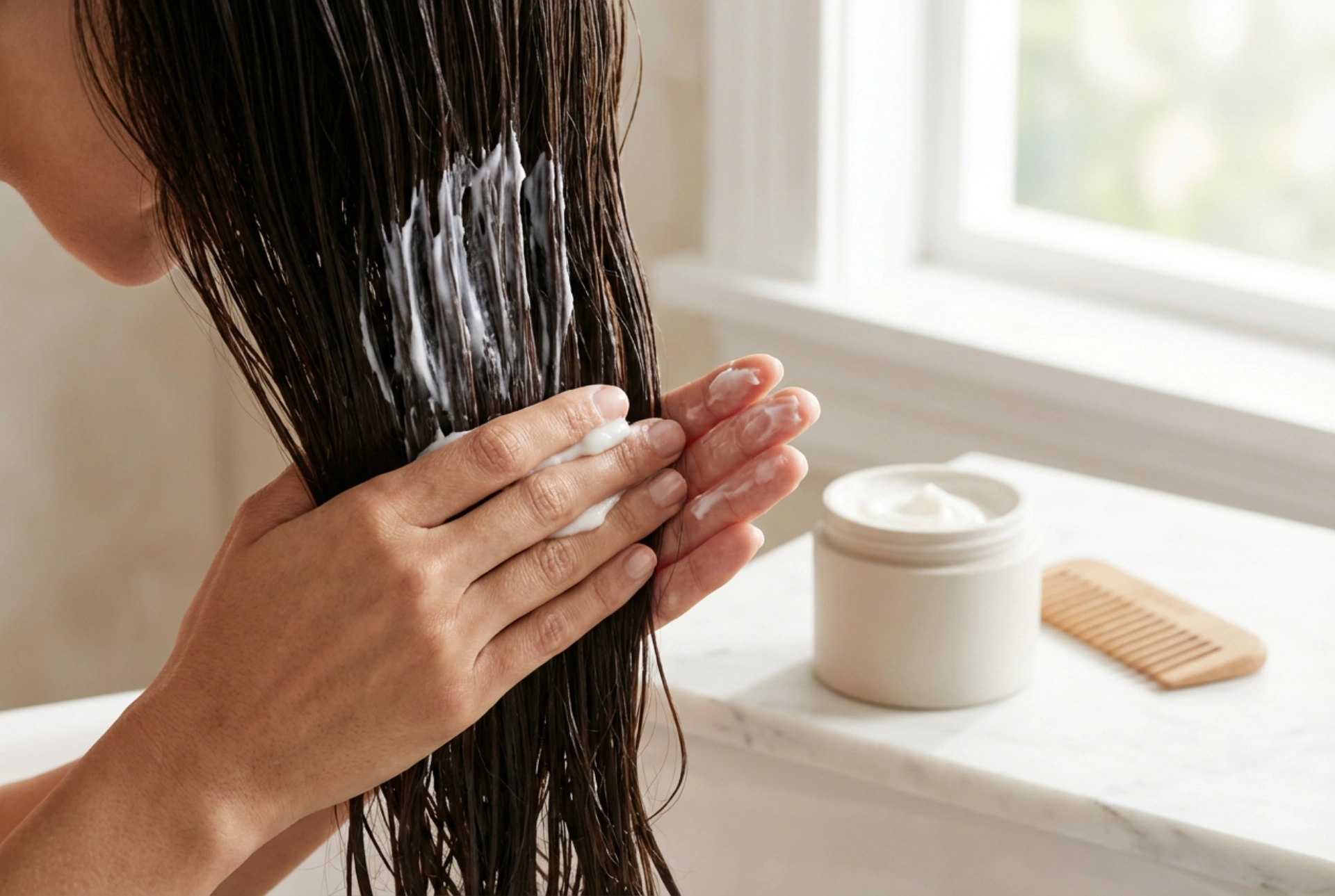 Maseczka na włosy krok po kroku: aplikacja, czas, spłukiwanie