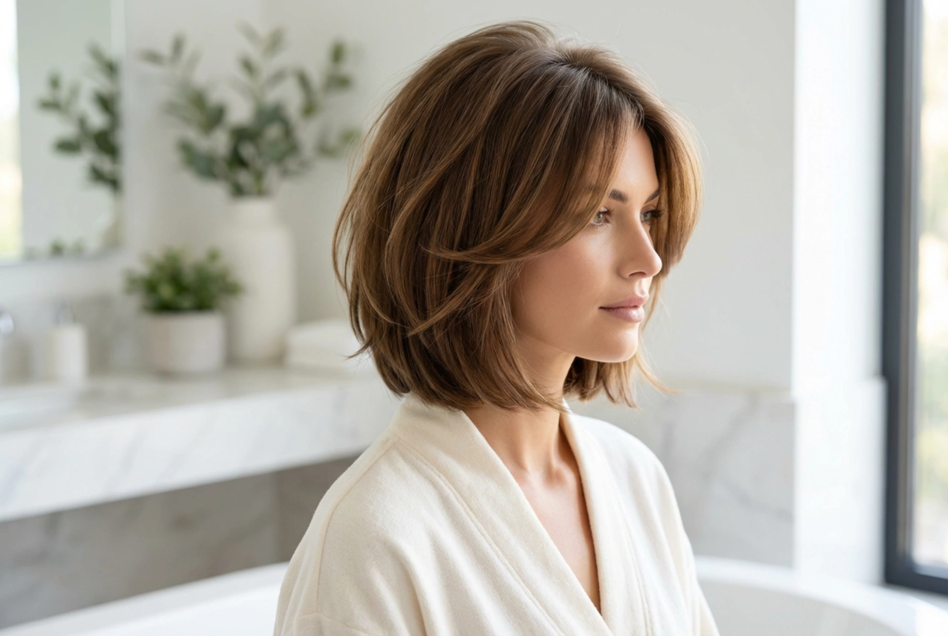 Fryzura damska do okrągłej twarzy: linia cięcia i stylizacja wysmuklająca