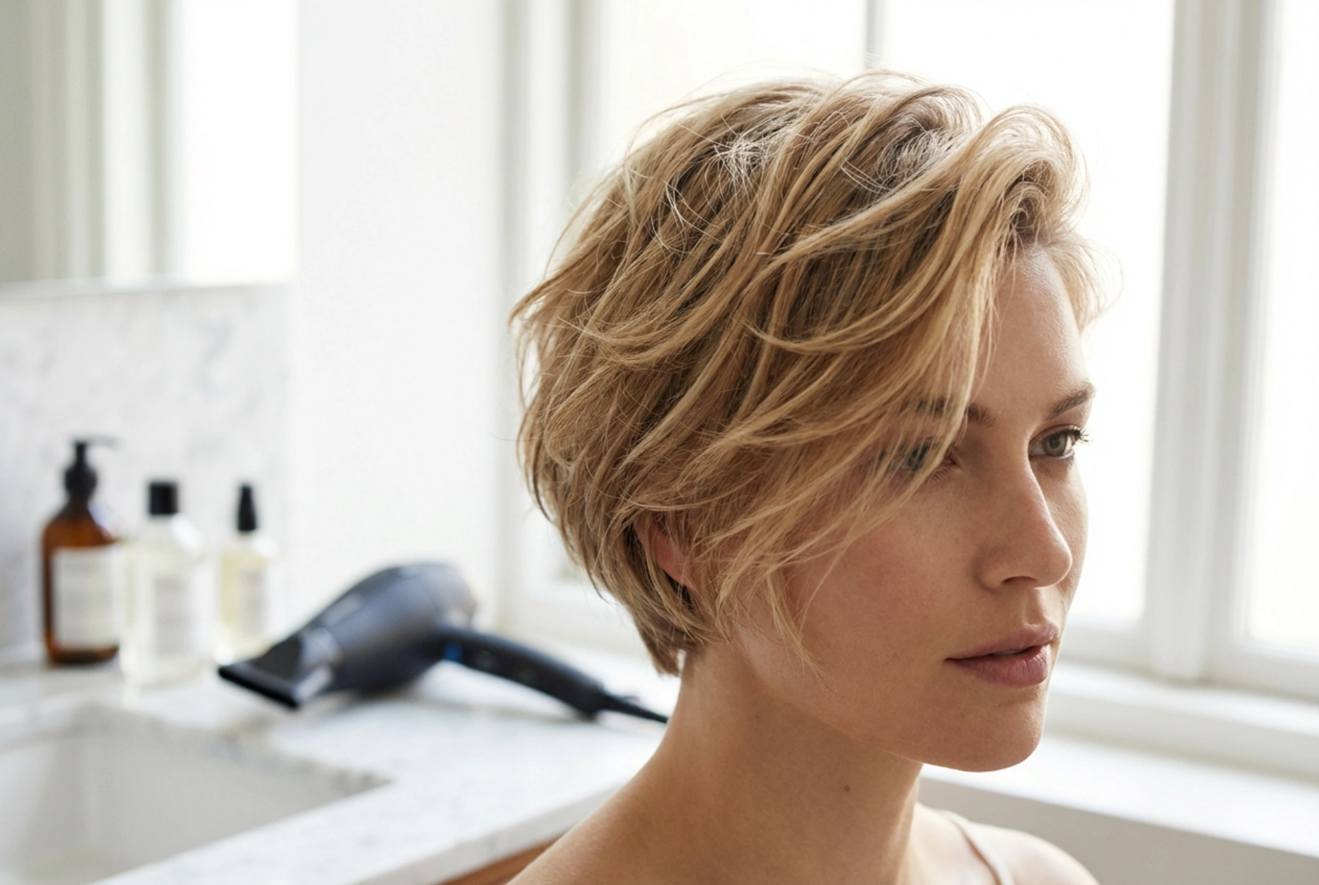 Fryzura damska na krótkie włosy: objętość, tekstura i szybkie suszenie