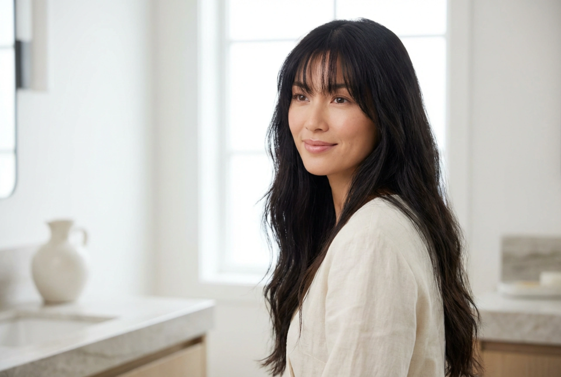 Krok po kroku: fryzura z grzywką na długie włosy i jej trwałość