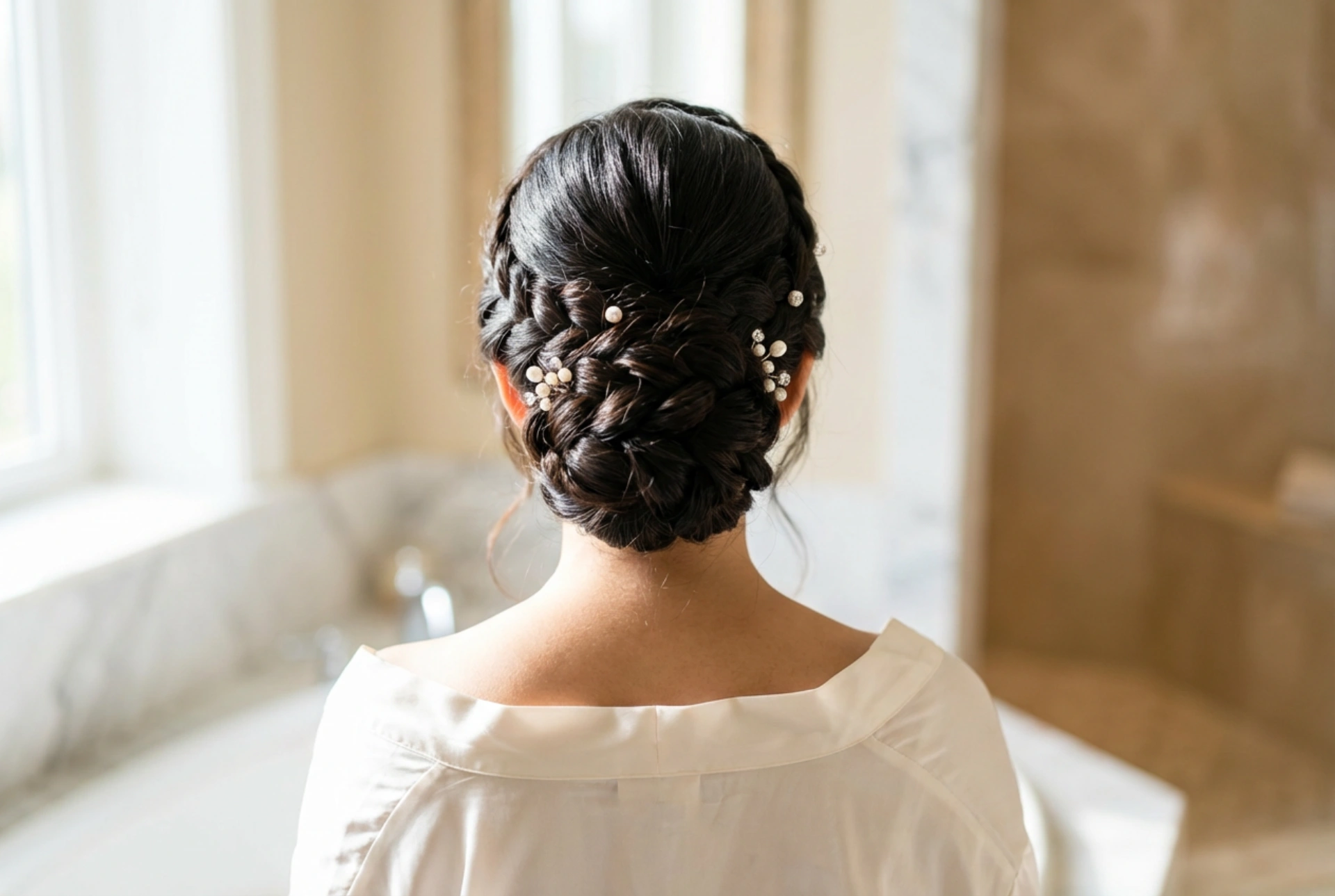 Na przyjęcie: fryzura z warkoczem na wesele, elegancja i trwałość