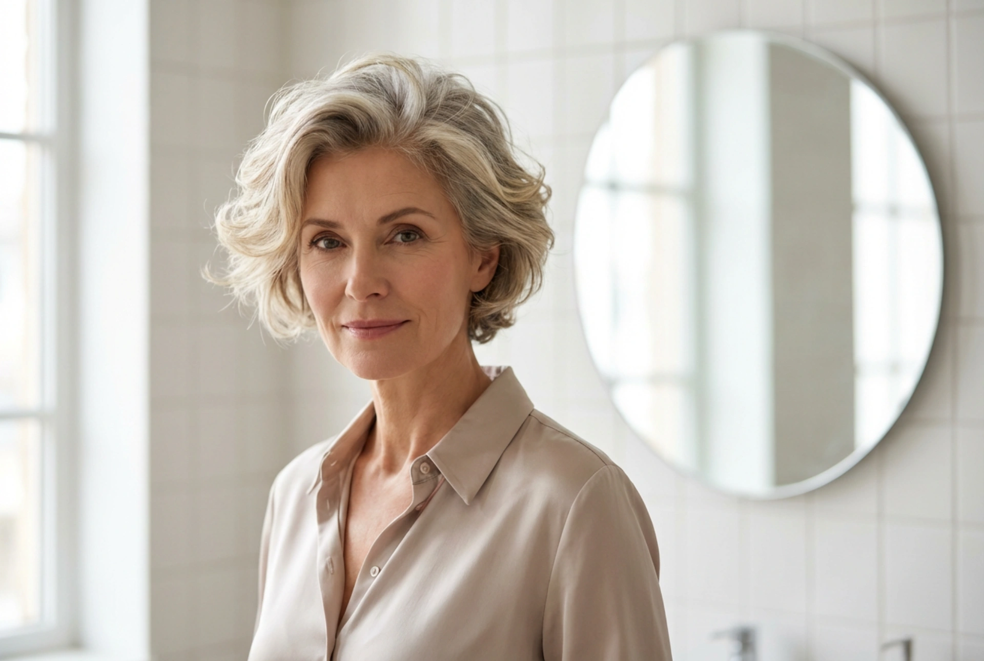 Objętość bez tapirowania: fryzury z cienkich włosów dla 50-latki