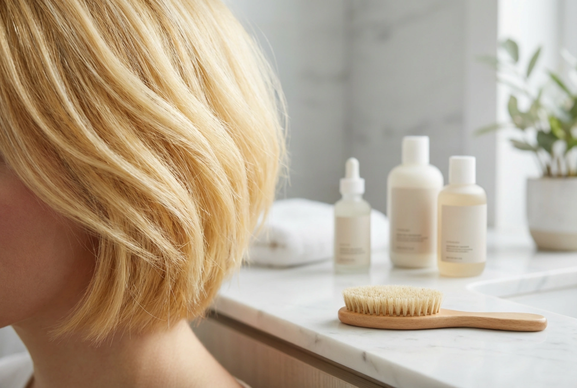 Krótkie blond włosy damskie: pielęgnacja koloru i szybka stylizacja