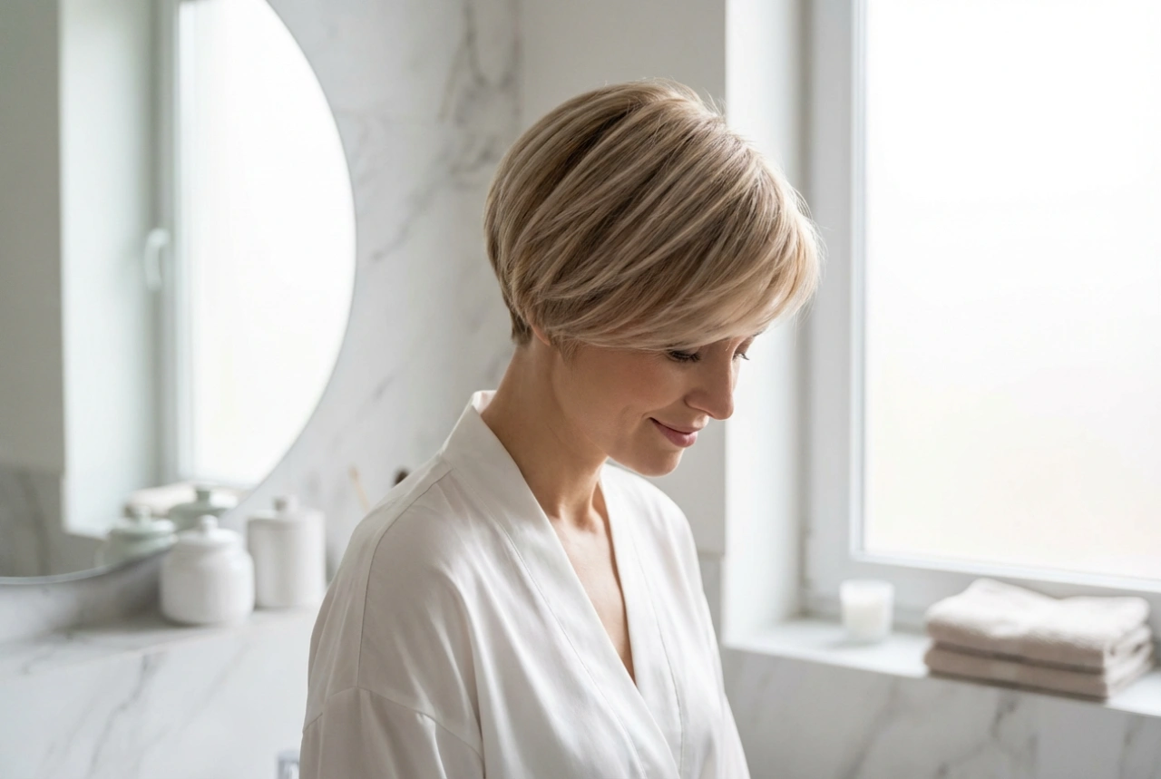 Krótkie damskie fryzury na grzybka: miękkie wykończenie i objętość