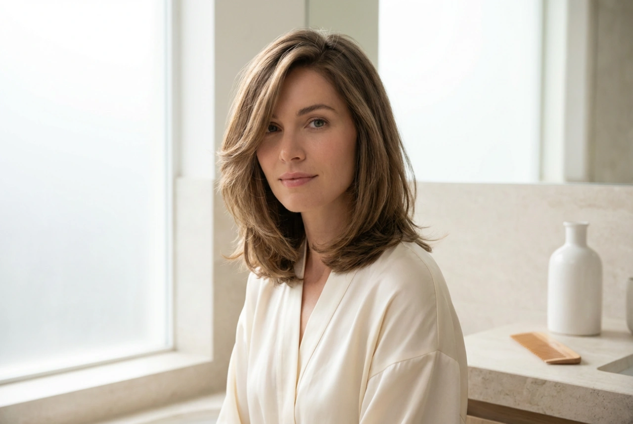 Fryzura damska do okrągłej twarzy: długości, przedziałek, objętość