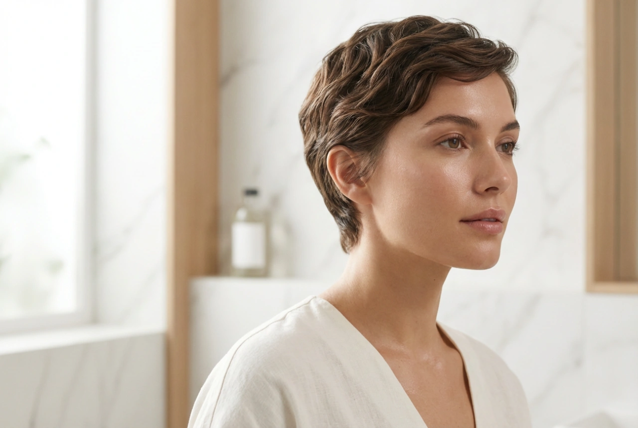 Fryzura damska krótka na co dzień: tekstura, wygładzenie, utrwalenie