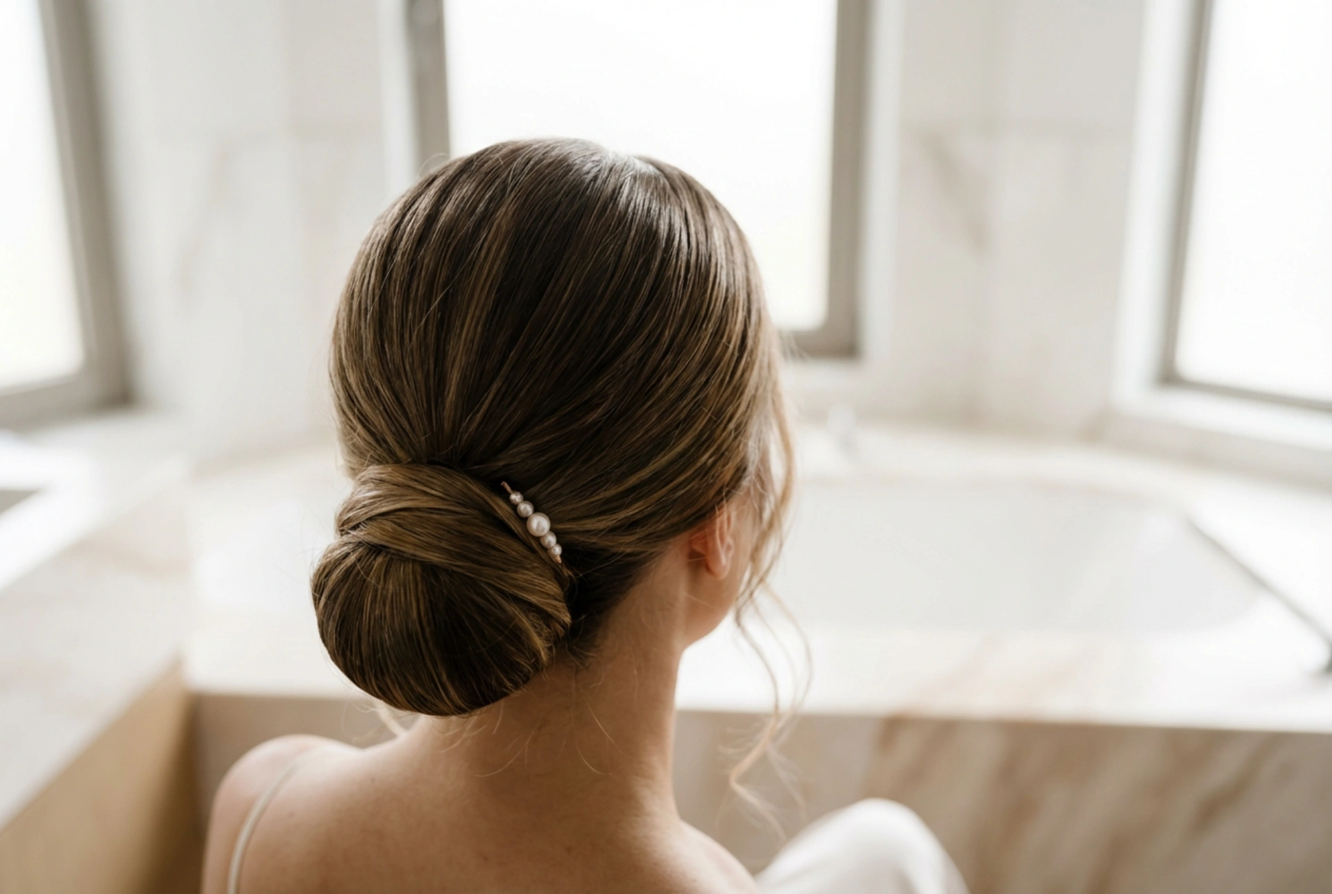 Fryzura ślubna: kok niski, gładki lub romantyczny krok po kroku