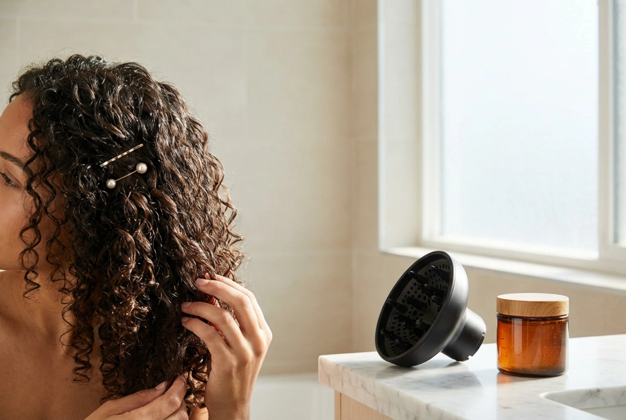 Fryzura: jak uzyskać zdefiniowane loki z pomocą dyfuzora, żelu i spinek