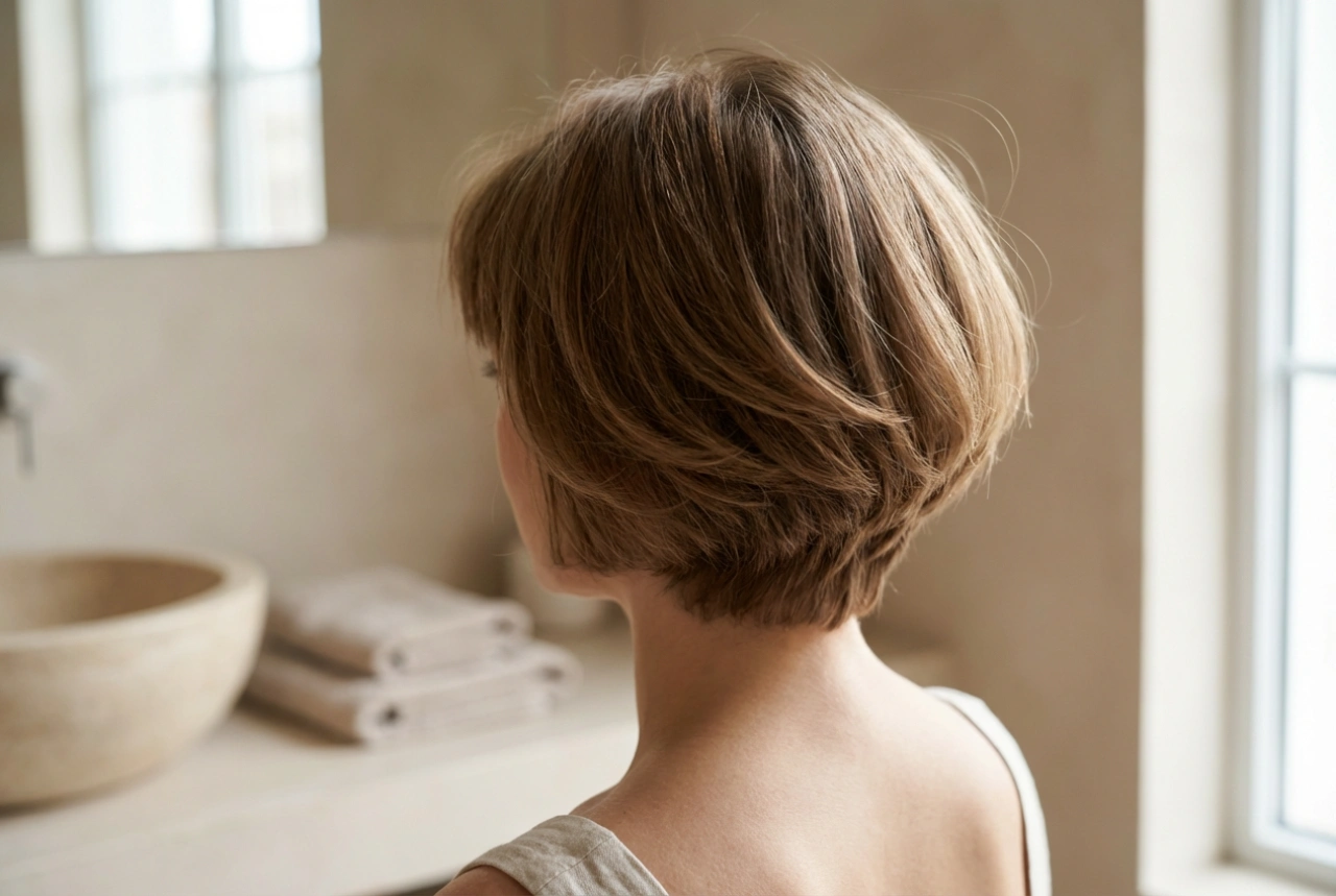 Krótkie włosy i fryzura z grzywką: objętość u nasady i tekstura