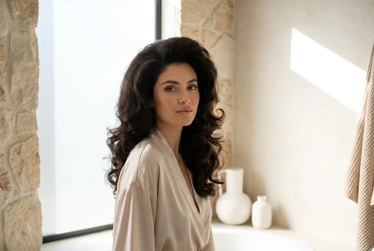 Fryzury lata 80 długie włosy: duża objętość, loki i tapirowanie