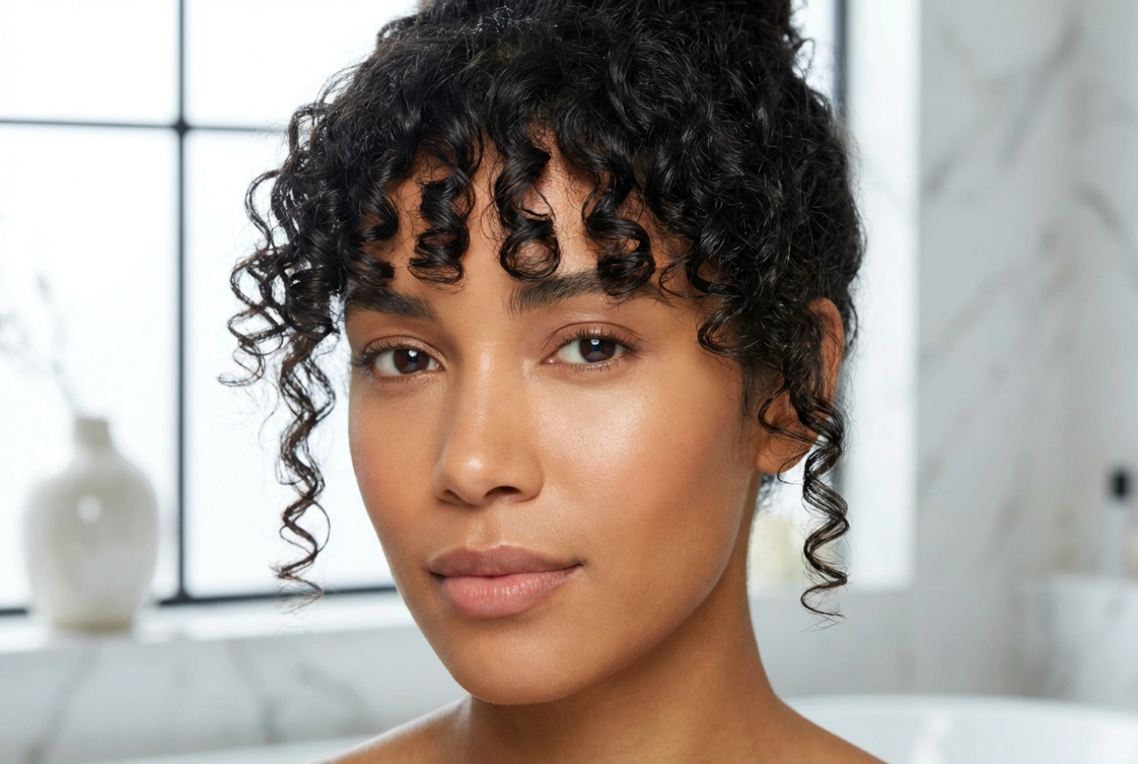 Grzywka przy kręconych włosach: cięcie, definicja i ochrona skrętu