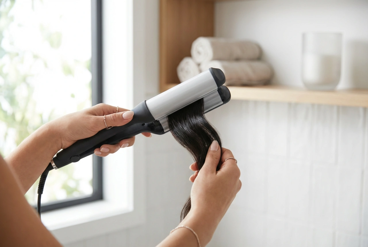 Gruba falownica do włosów: jak robić szerokie fale bez odgnieceń