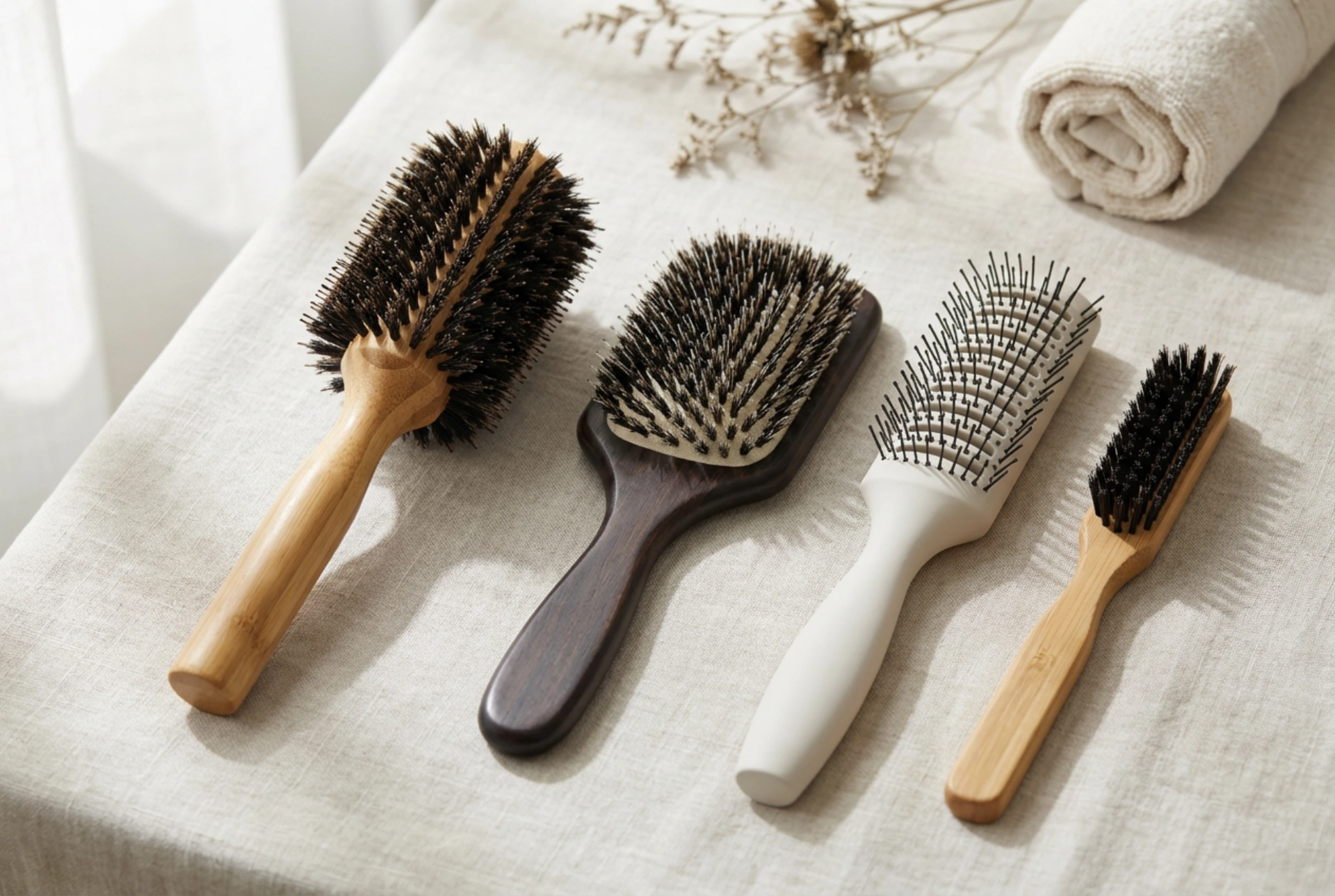 Profesjonalne szczotki do włosów: dobór kształtu, średnicy i włosia do stylizacji