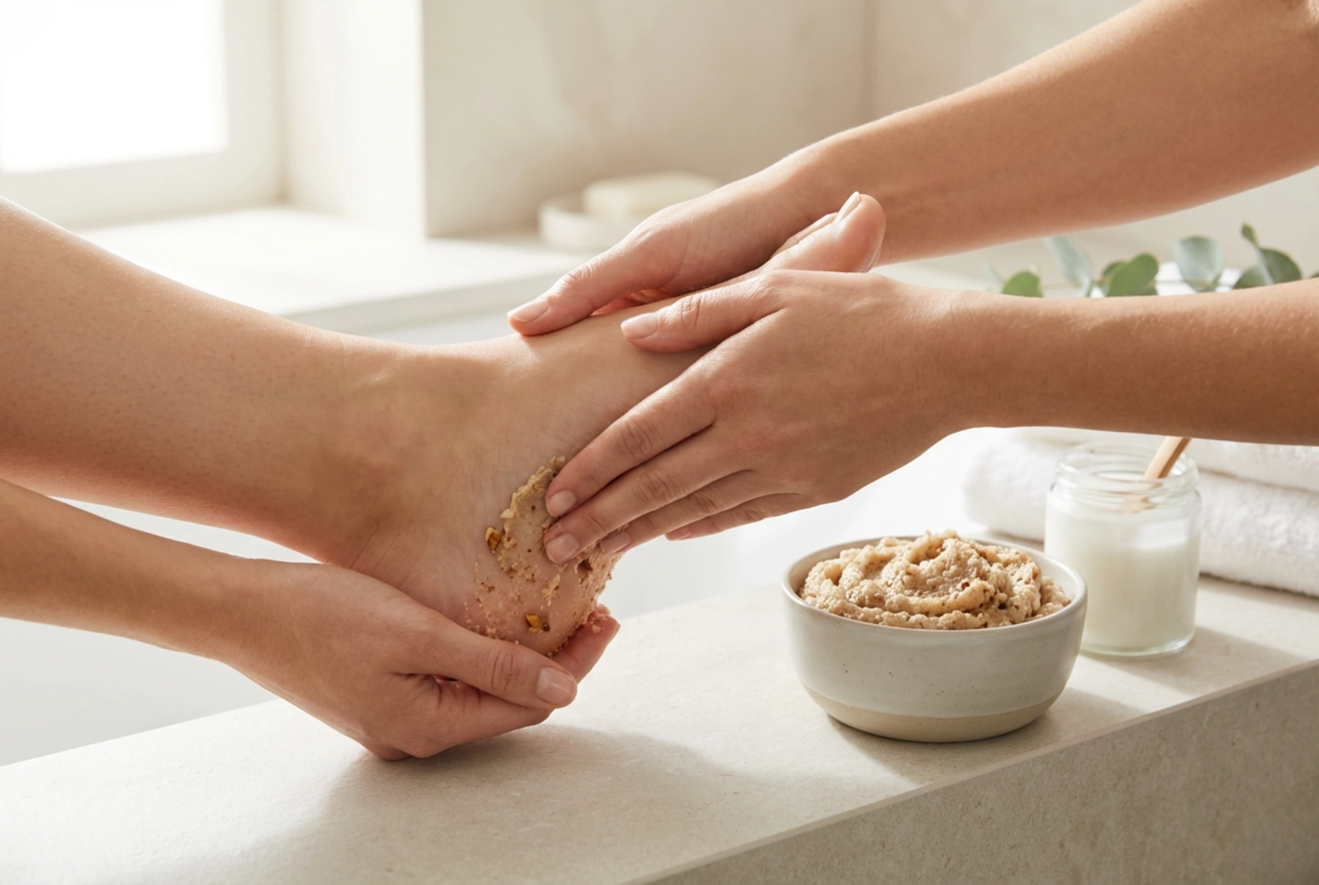 Peeling do pięt: skuteczne składniki, jak masować i jak często stosować