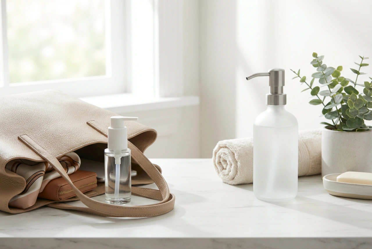 Środek do dezynfekcji rąk w torebce i w domu: praktyczne wskazówki