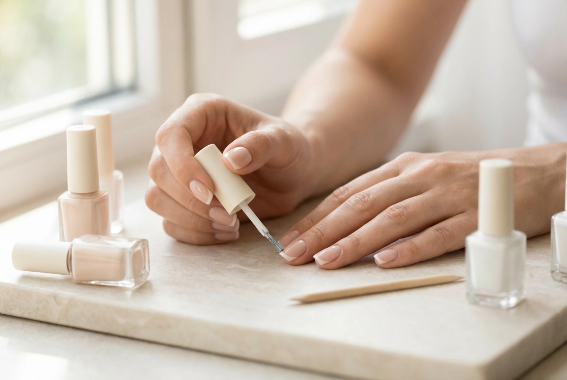 Zestaw do french manicure: przygotowanie paznokci i precyzyjne malowanie