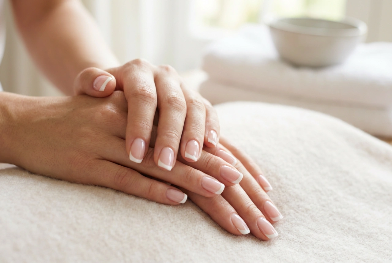 Manicure francuski w hybrydzie: idealna linia uśmiechu krok po kroku