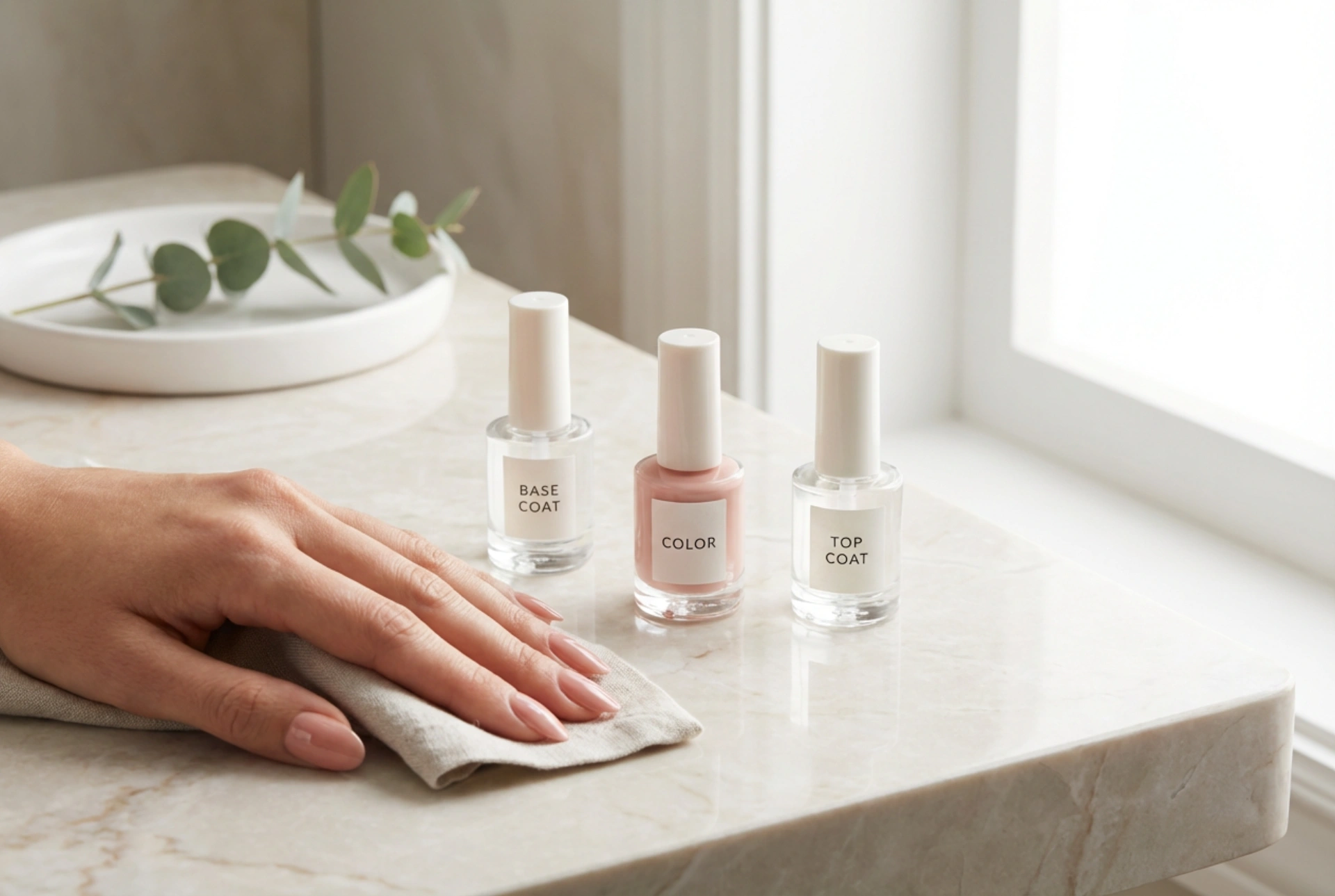 Manicure hybrydowy krok po kroku: przygotowanie płytki, baza, kolor, top