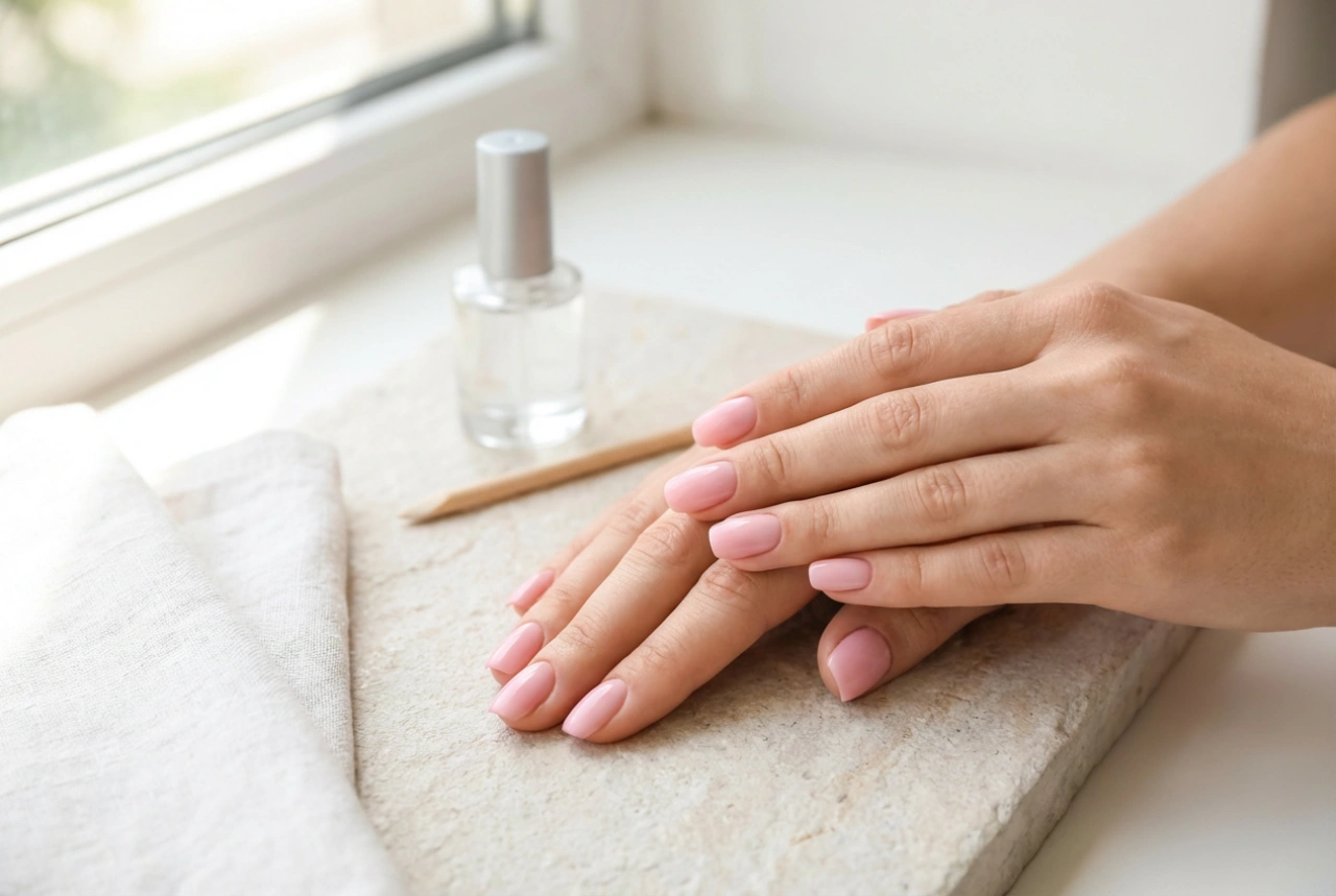 Manicure tytanowy krok po kroku: aplikacja proszku, utwardzanie, ściąganie