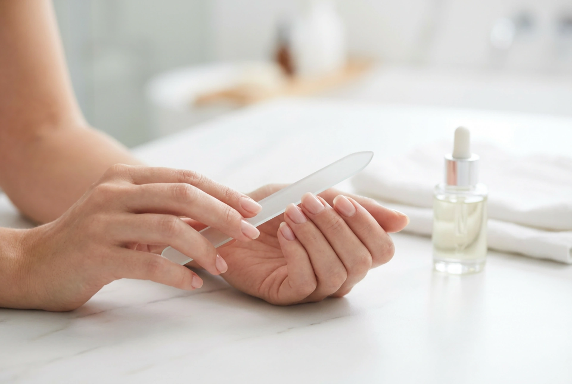 Pilniczek szklany w manicure: technika piłowania i pielęgnacja