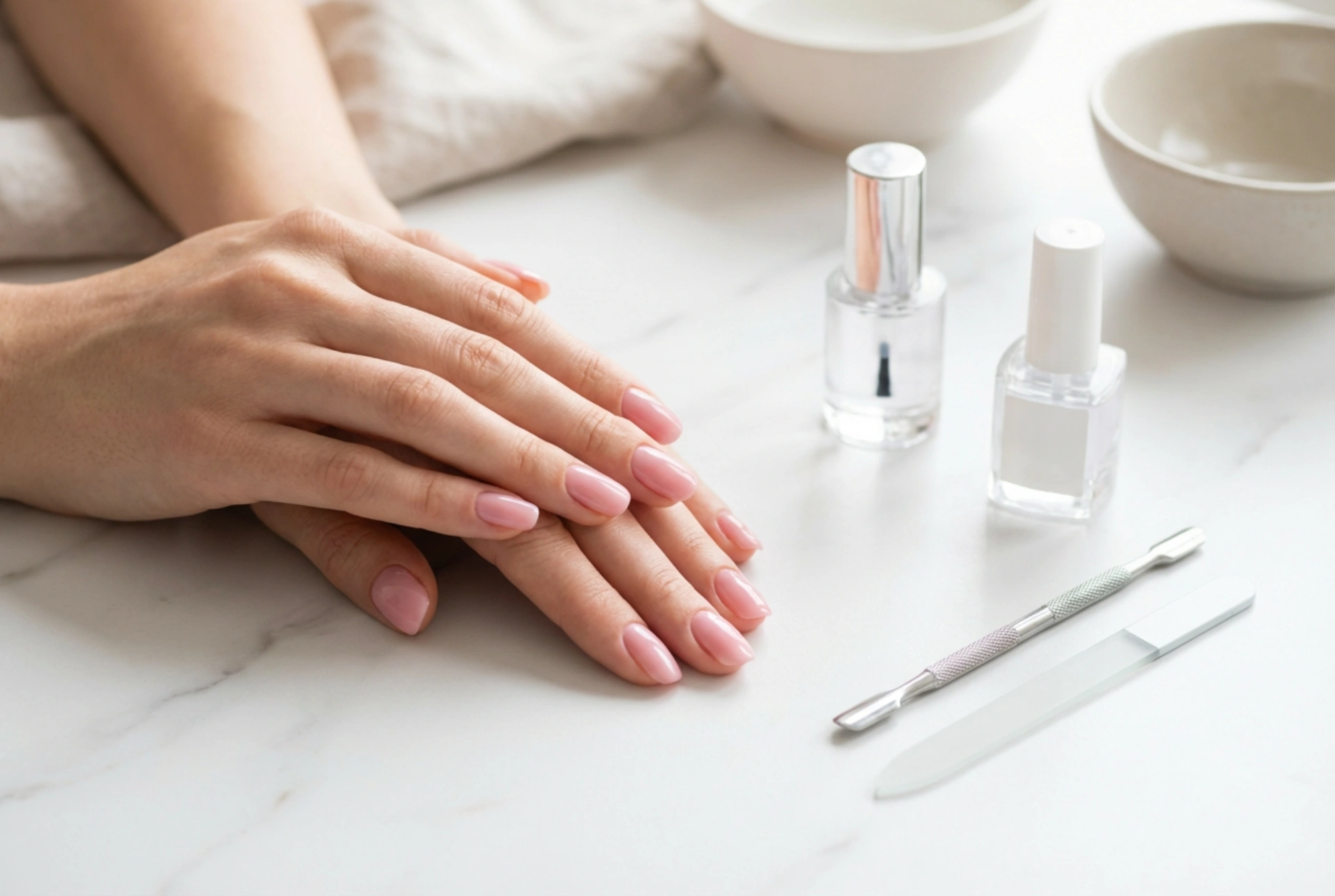 Manicure hybrydowy krok po kroku: od odsunięcia skórek po top