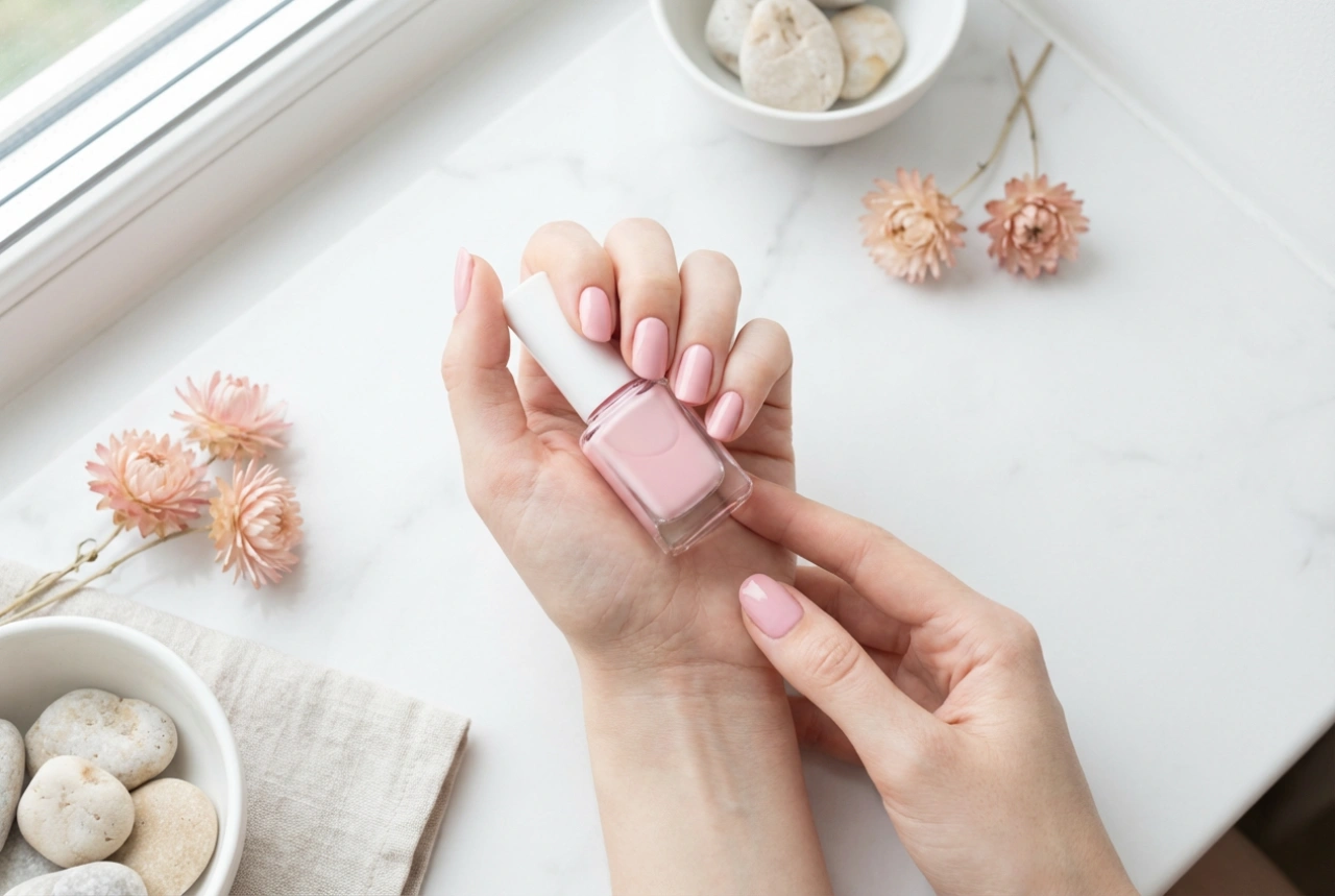 Piękne różowe paznokcie bez smug: dobór odcienia i staranna aplikacja