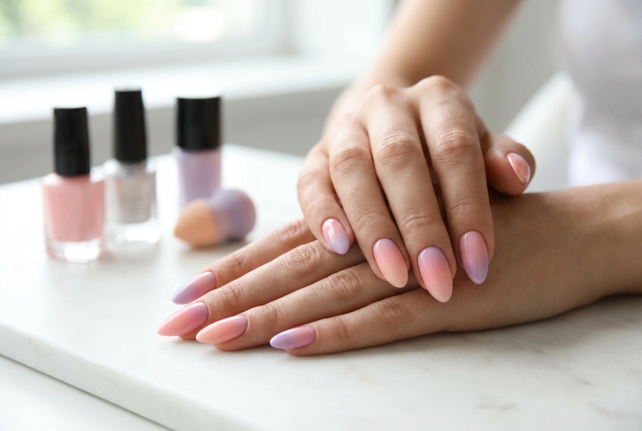 Kolorowy manicure: paznokcie kolorowe ombre trzema prostymi metodami
