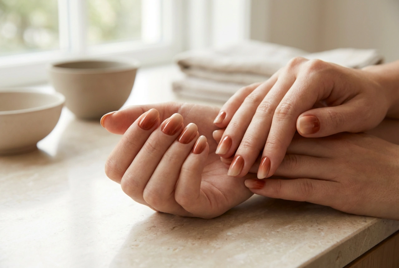 Manicure sezonowy: paznokcie ombre jesienne krok po kroku