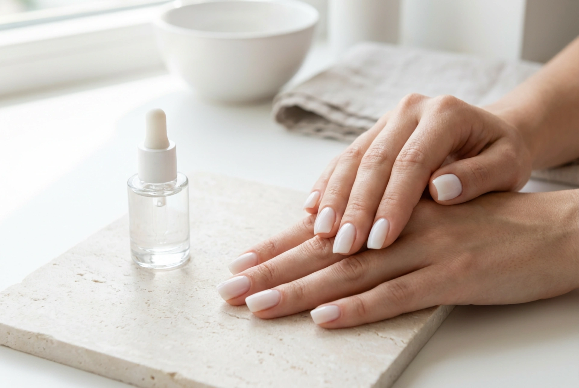 Mleczna hybryda: naturalny efekt milky nails krok po kroku