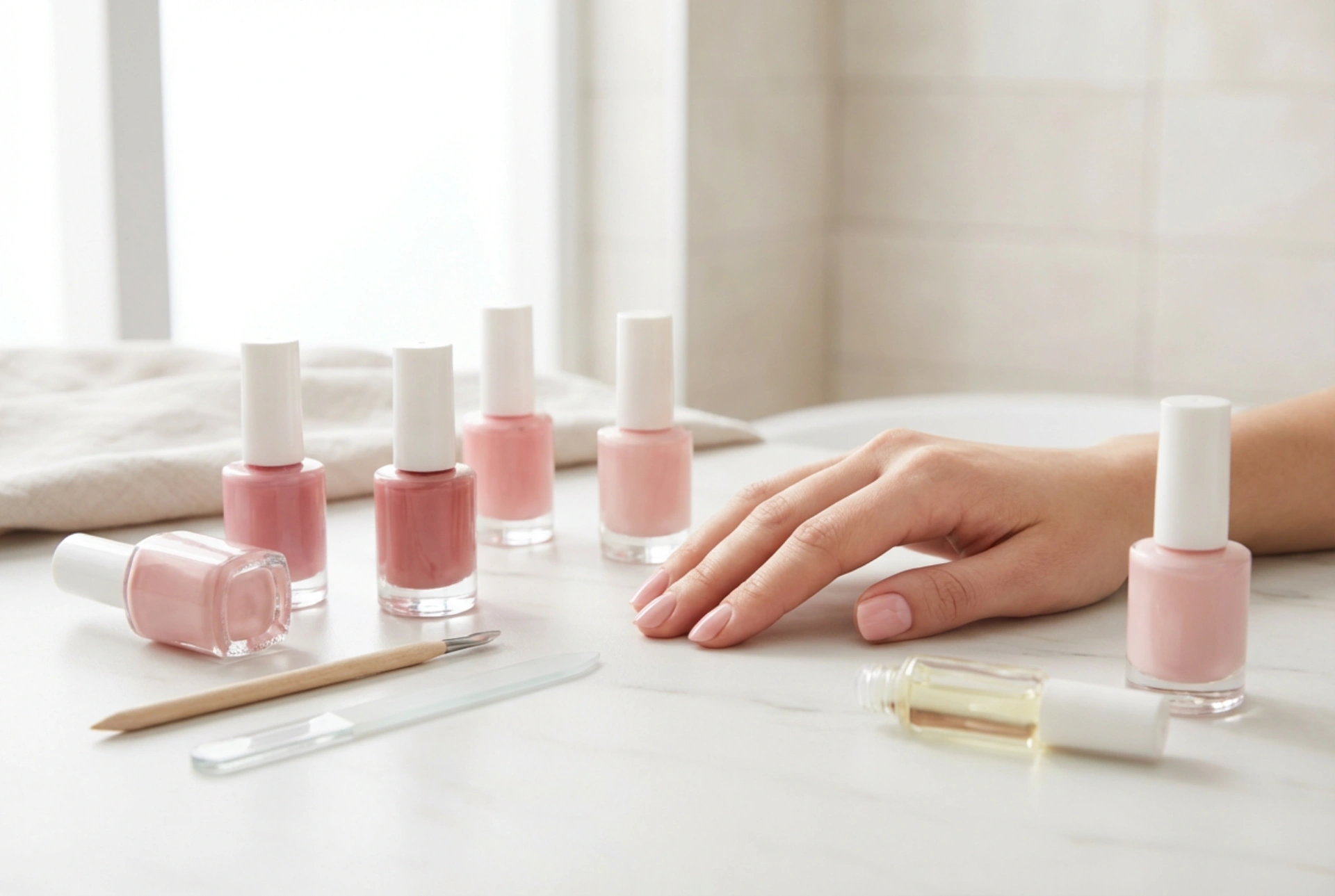 Różowy manicure w praktyce: odcienie, przygotowanie płytki, aplikacja