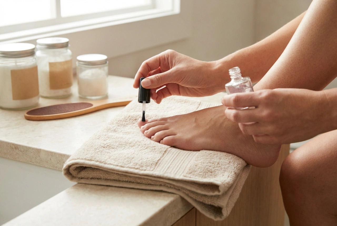 Pedicure hybrydowy w domu: przygotowanie stóp, aplikacja i utrwalenie