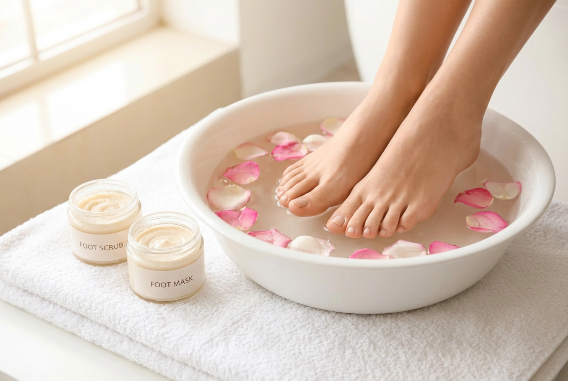 Pedicure SPA: relaks w domu, namaczanie, peeling i maska do stóp