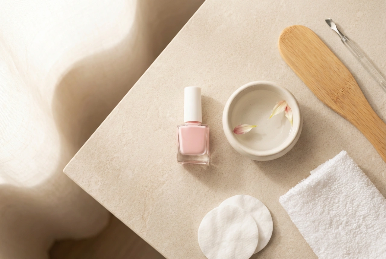 Pedicure hybrydowy różowy w domu: od przygotowania po top
