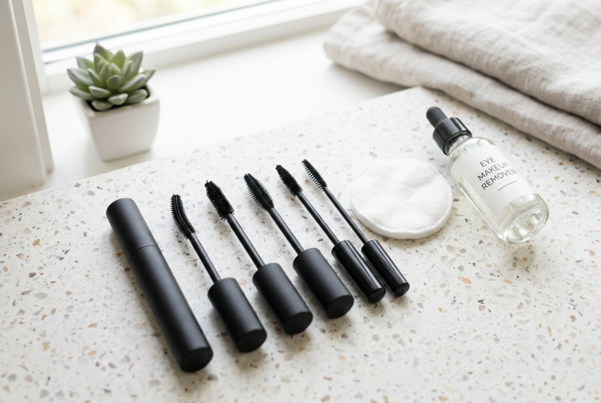 Tusz pogrubiający: warstwowanie bez grudek, wybór szczoteczki i demakijaż