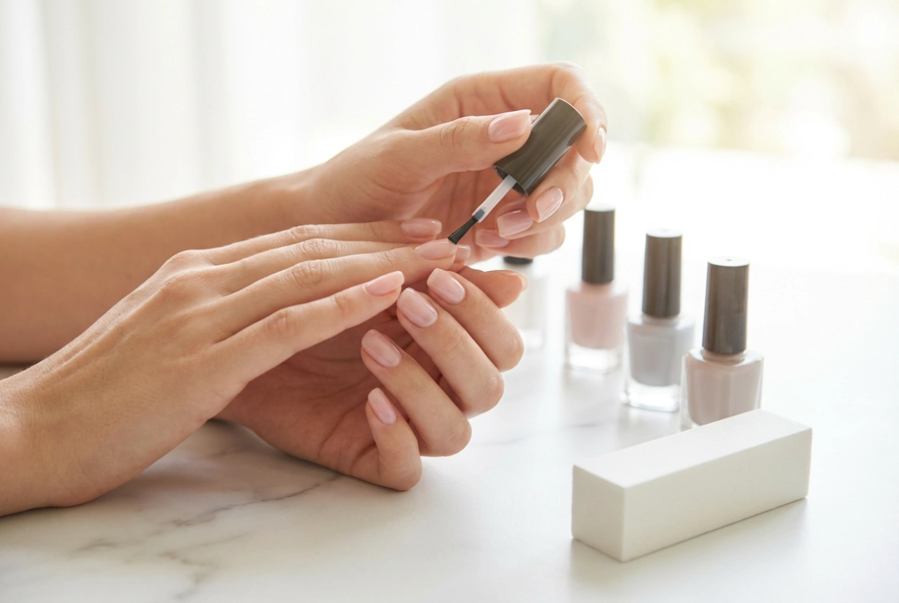 Manicure hybrydowy krok po kroku: od odtłuszczania po top