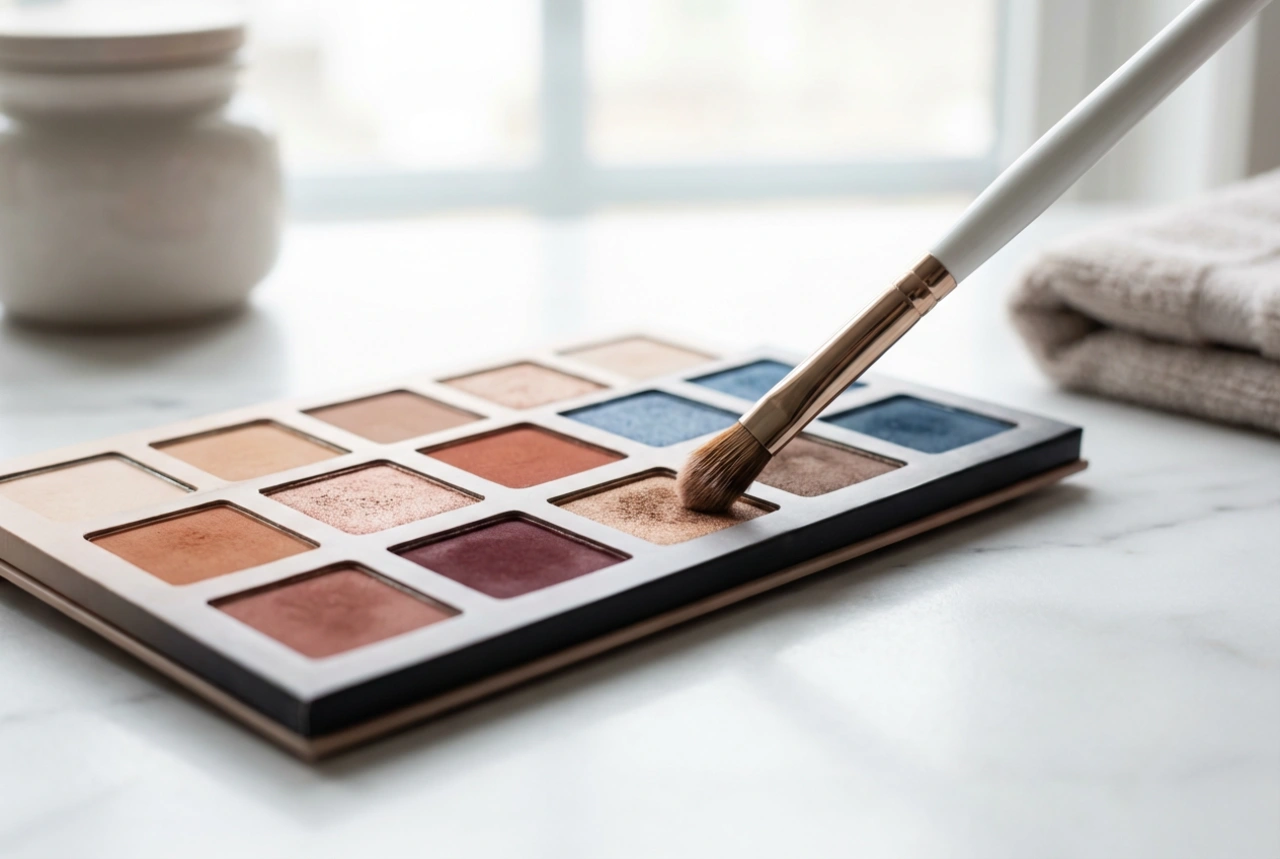 Paleta cieni kolorowa na co dzień i wieczór: techniki aplikacji