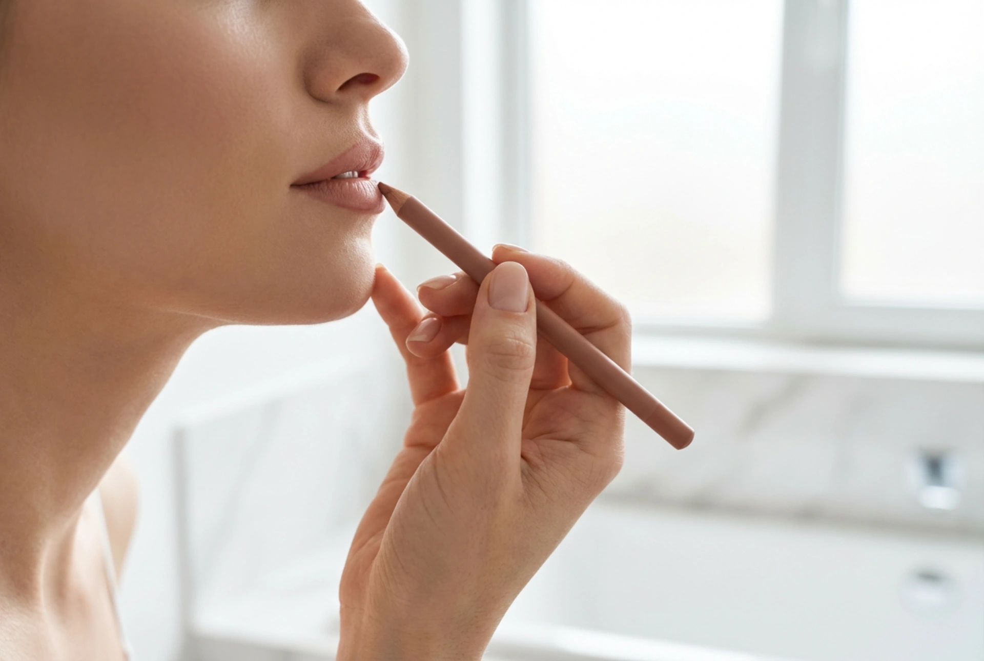 Konturówka nude: modelowanie kształtu ust i trwały makijaż