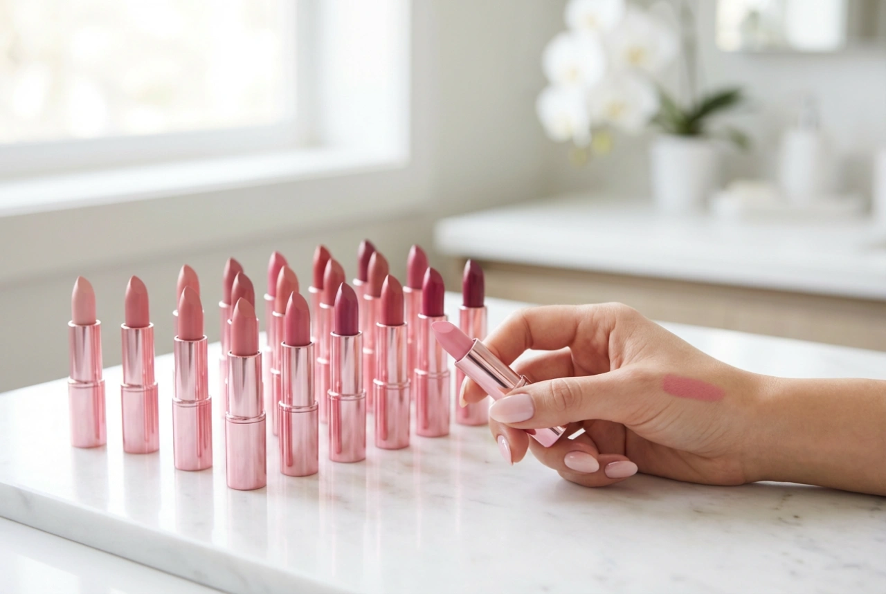 Różowa szminka na co dzień i wieczór: dobór odcienia i aplikacja